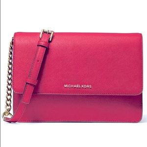 Authentic Michael Kors Pink Daniela Large Crossbody Bag